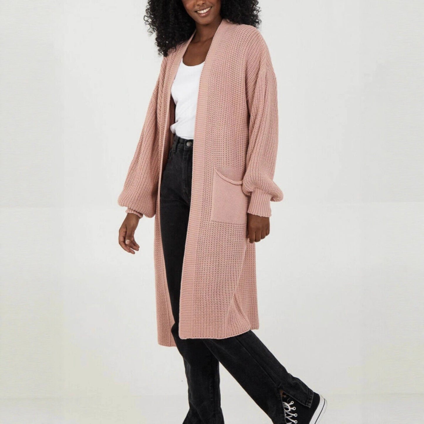 Damen Oversized Strickmantel Lässig Norvielle