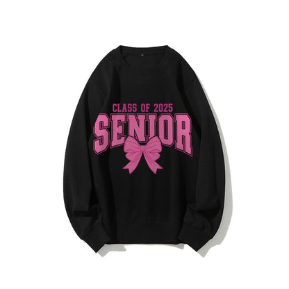 Damen Sweatshirt Abschlussjahr Schleifendesign Grau