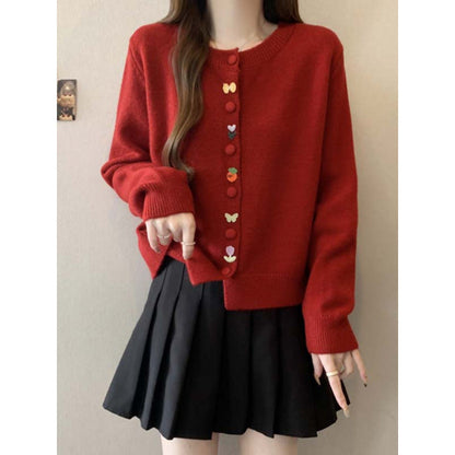 Damen Strickjacke Kuschelig Bunt Norvielle
