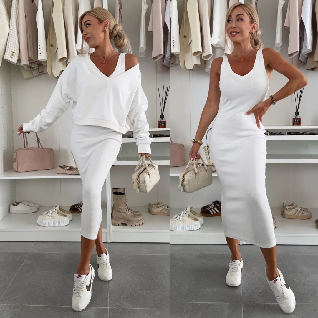 Damen Kleidungsset mit Oberteil und Rock Norvielle