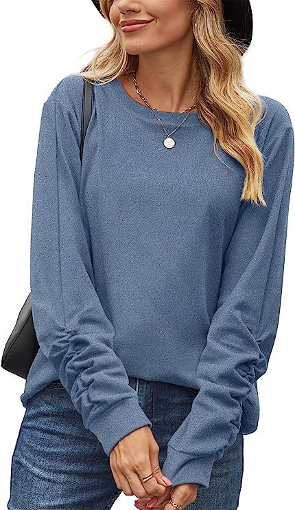 Damen Langarmshirt Weicher Baumwollmix Norvielle