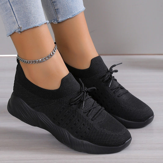 Damen Sportschuhe Atmungsaktives Obermaterial Flexibel Schwarz - Norvielle