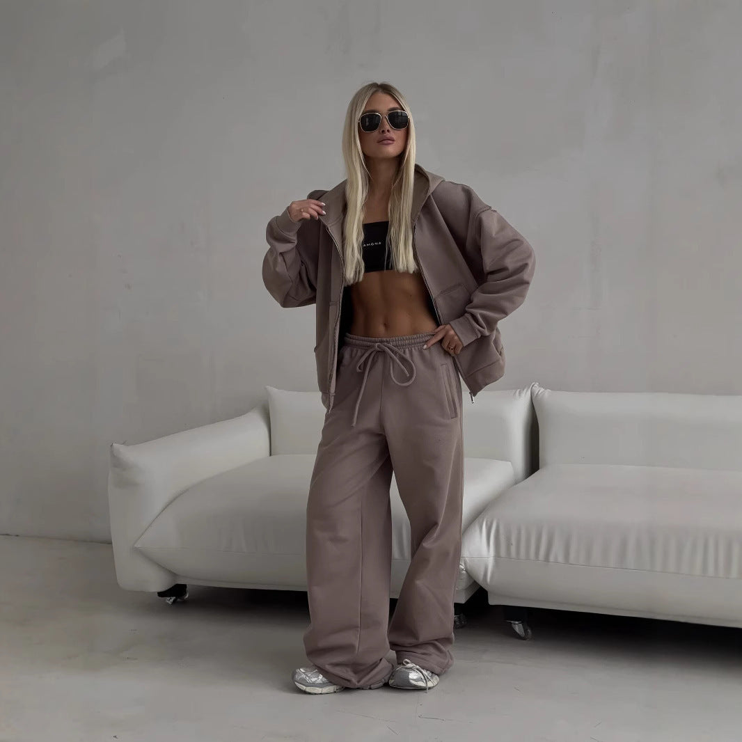 Damen Oversize Hoodie Jogginghose Set Bequem Norvielle