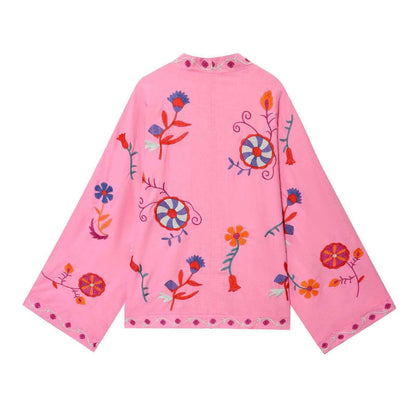 Damen Kimono-Jacke Bestickt Norvielle Elegante