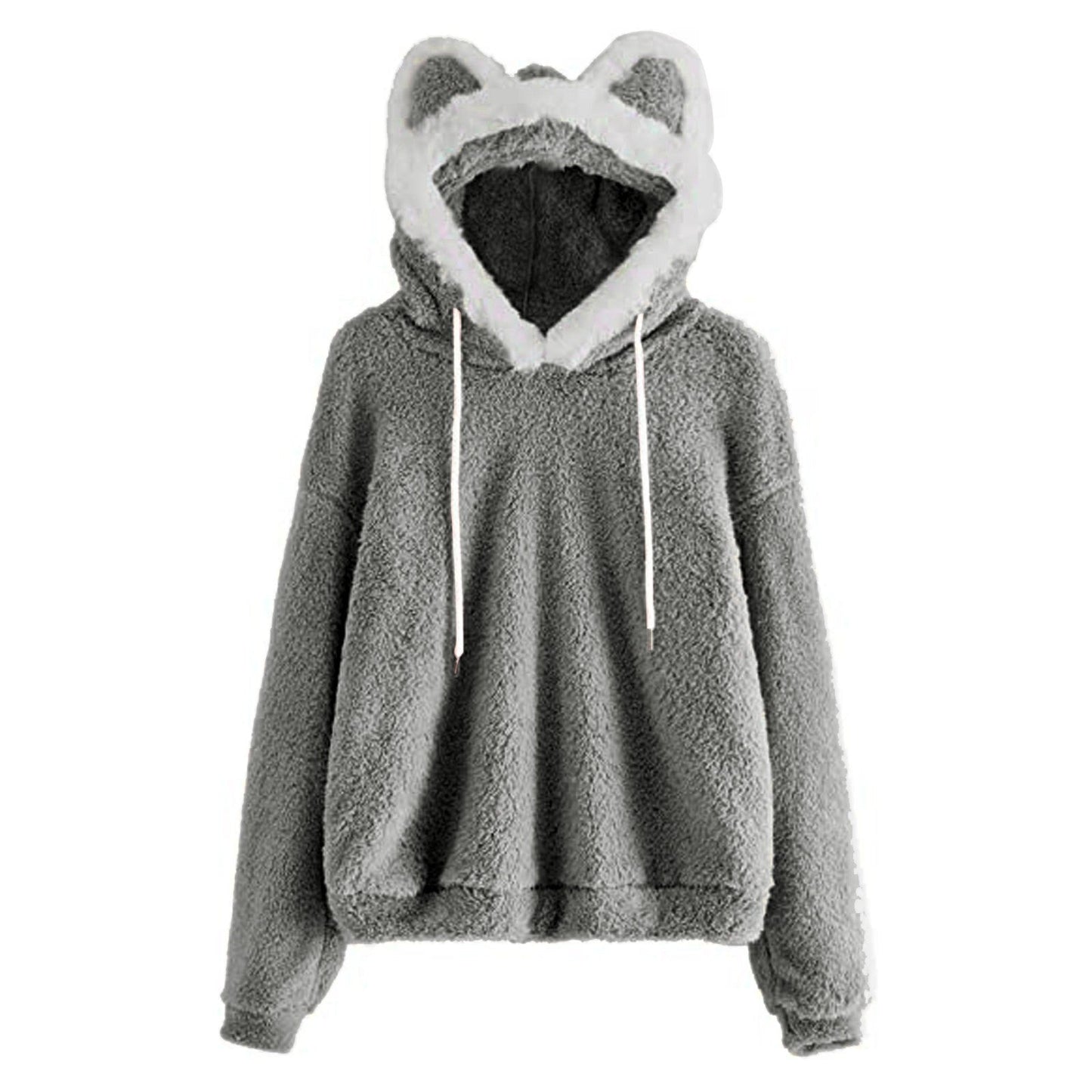 Damen Kapuzenpullover Katzenohren Norvielle Kuschelig
