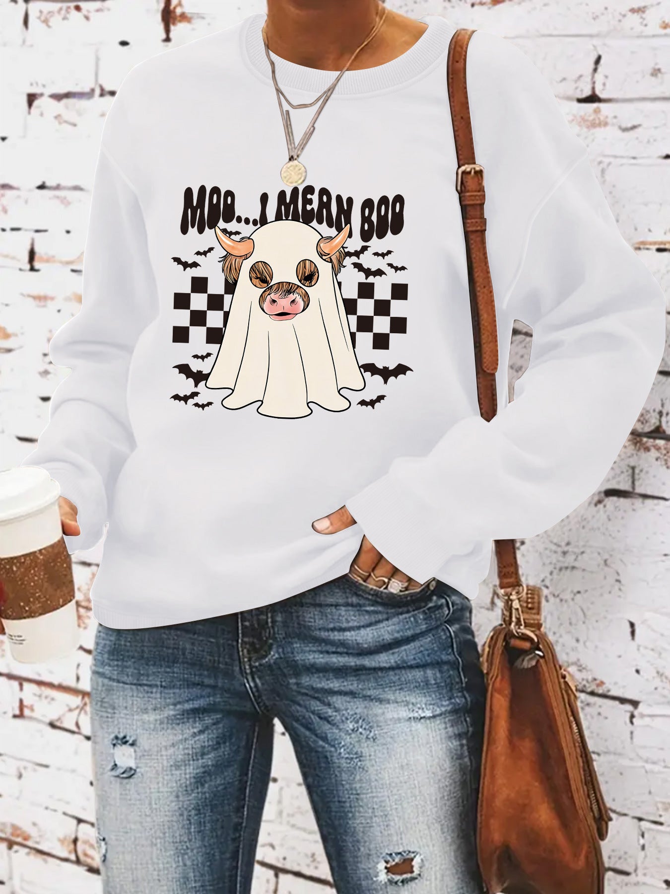 Damen Sweatshirt Halloween-Design Norvielle