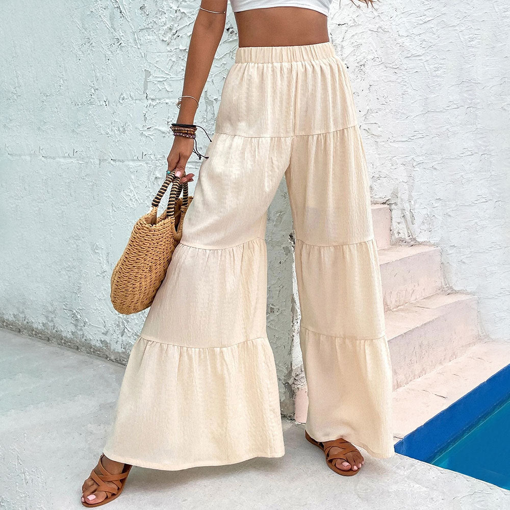 Damen Palazzo-Hose Weit Elastischer Bund Norvielle
