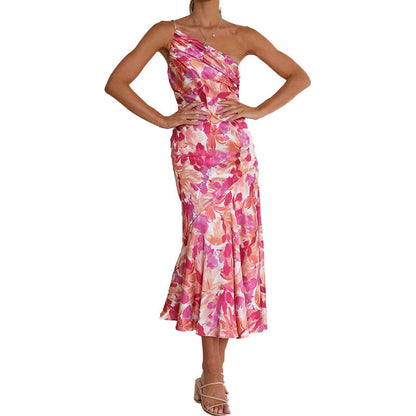 Damen Maxikleid Schulterfrei Elegantes Drapieren Norvielle