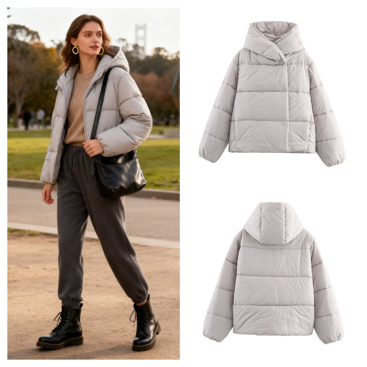 Damen Steppjacke Weich Hoody Norvielle - Norvielle