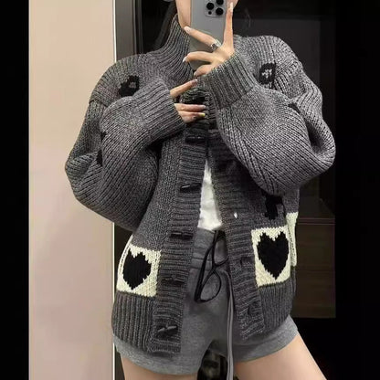 Damen Strickjacke Tiermuster Norvielle