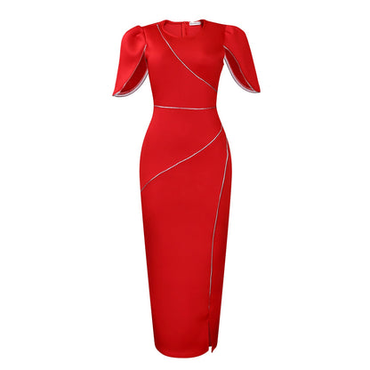 Damen Maxikleid Eleganter Schnitt Norvielle