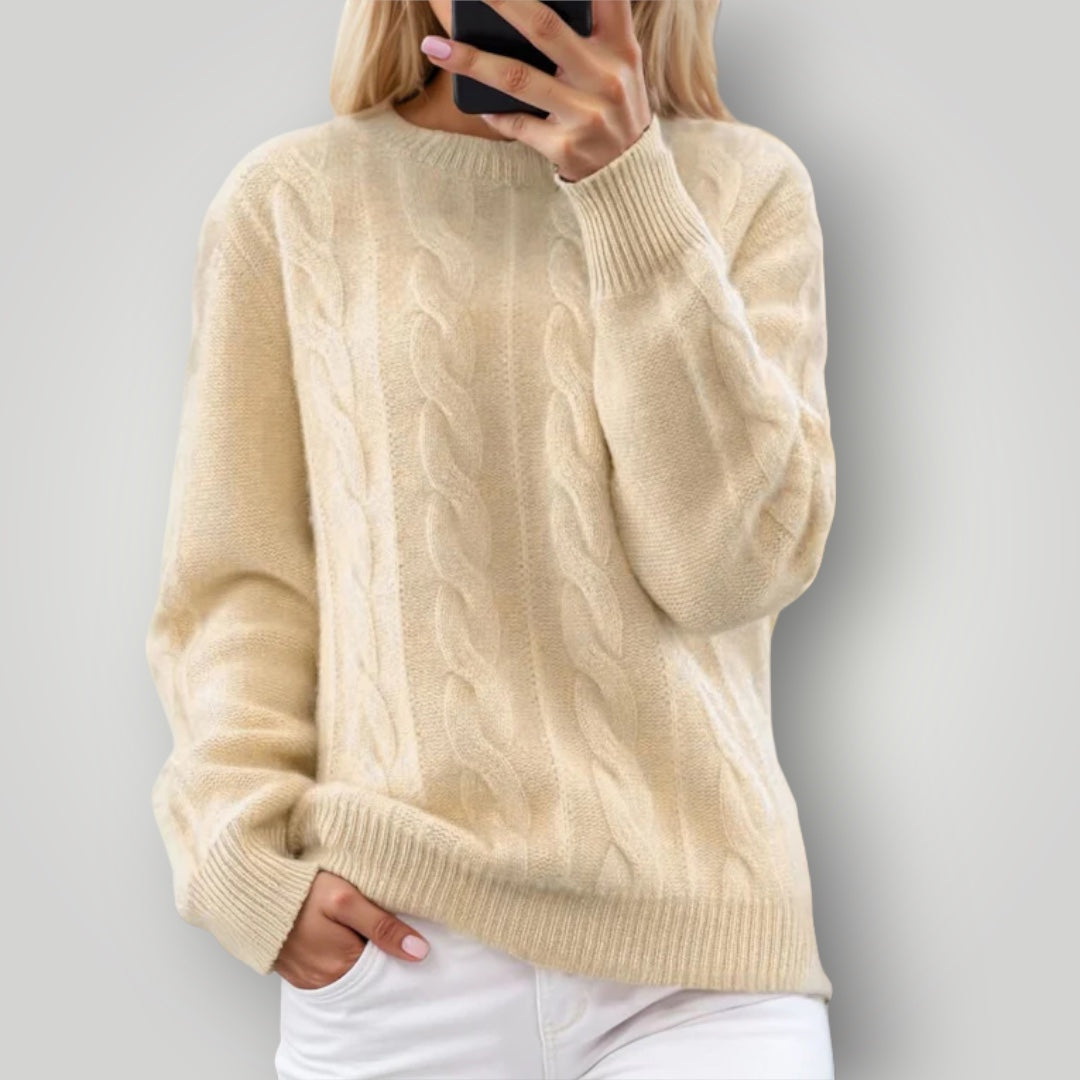 Damen Langarm Strickpullover Warmer Winter