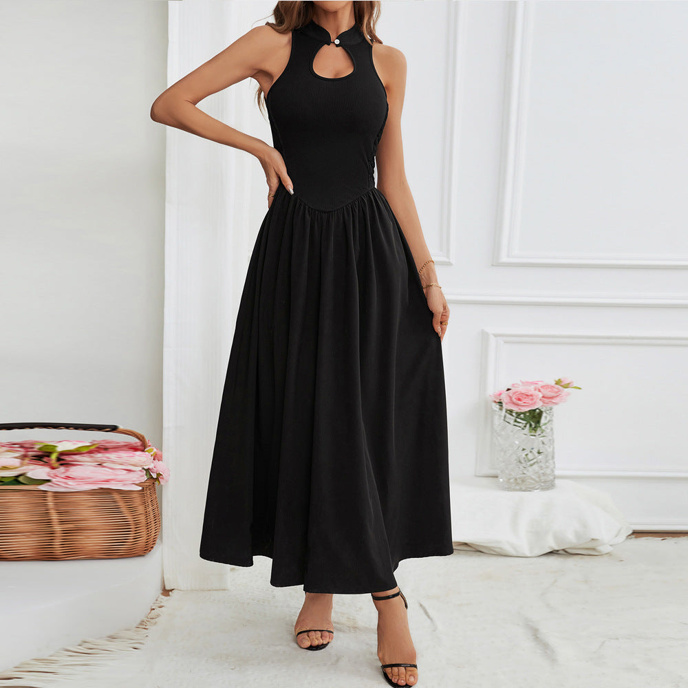 Damen Maxikleid mit Schlüssel-Ausschnitt und fließendem Rock Norvielle - Norvielle