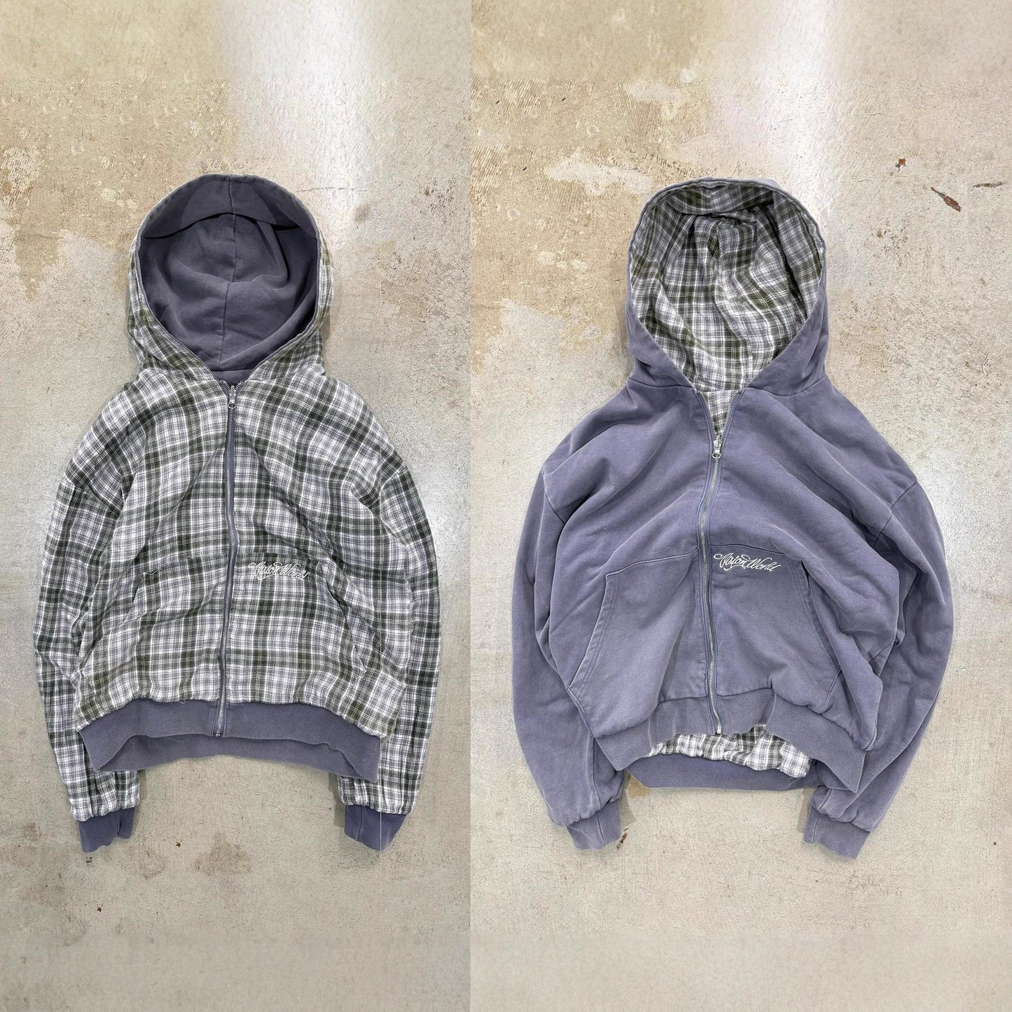 Damen Kapuzenjacke Gestreift Doppelmaterial Norvielle
