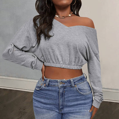 Damen Crop- Schulterfrei Tailliert Norvielle