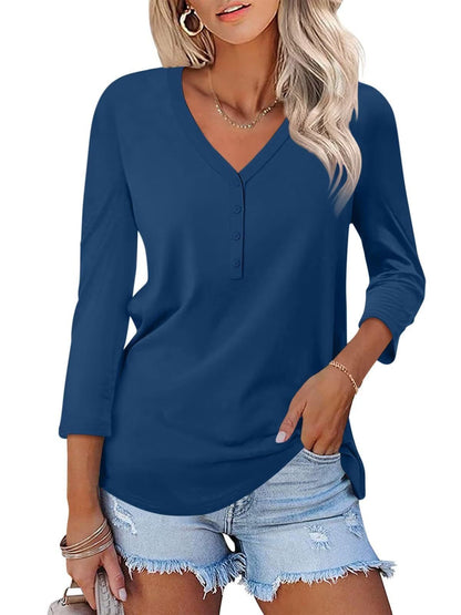 Damen Langärmliges V-Ausschnitt Shirt Norvielle wird zu:
Norvielle