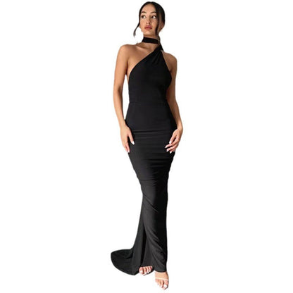 Damen Wickelkleid Asymmetrischer Saum Figurbetont Norvielle