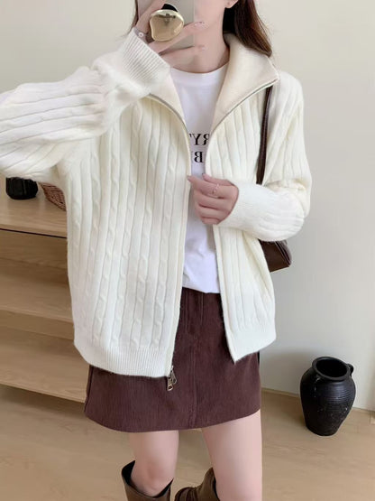 Damen Strickjacke Kabelmuster Norvielle