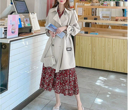 Damen Trenchcoat Strukturiert Anthrazit Norvielle