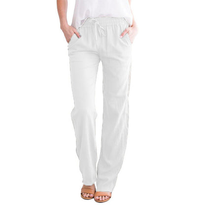 Damen Weite Hose Elastischer Bund Bequem