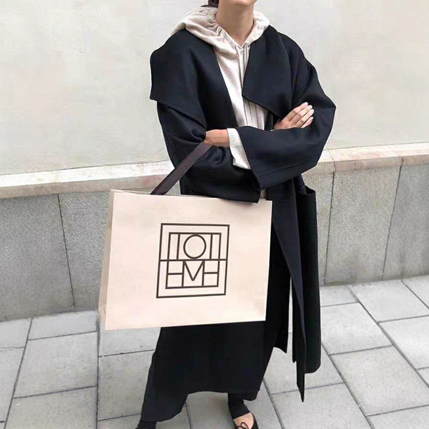 Damen Oversize-Mantel Offener Vorderteil Norvielle