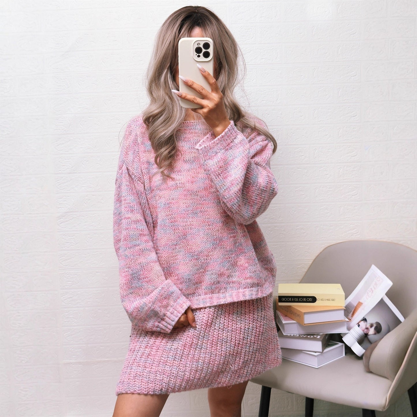 Damen Strickpullover Lässig Weiter Kragen Norvielle - Norvielle