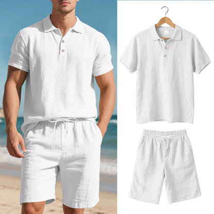Norvielle Damen Kurzärmliges Poloshirt und Shorts Strandanzug