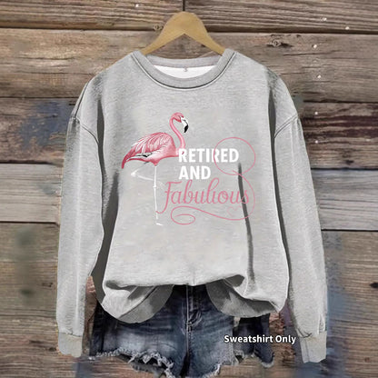 Damen Sweatshirt Flamingo Motiv Weich Rosa - Norvielle