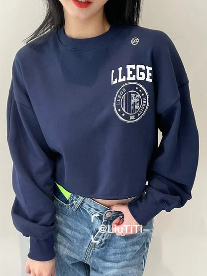 Damen Oversized Sweatshirt Kurz Norvielle