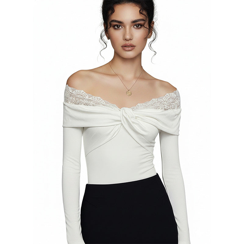 Damen Body Spitzendetails Figurbetonter Schnitt Norvielle