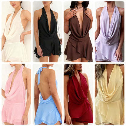Damen Etuikleid Tiefes Dekolleté Elegantes Design - Norvielle