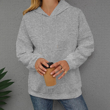 Damen Oversize Kapuzenpullover Strukturiert Norvielle