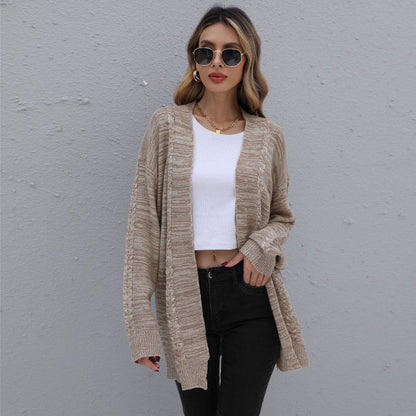 Damen Cardigan Lässiger Schnitt Strukturstrick Norvielle