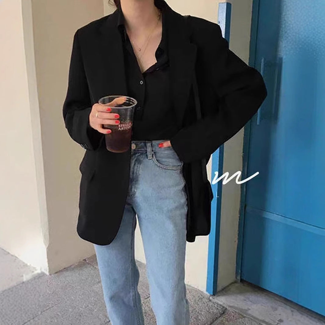 Damen Oversized Blazer Lässiger Schnitt