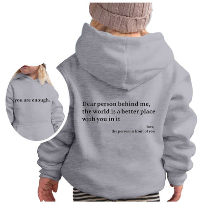 Damen Kapuzenpullover Lässiger Schnitt Motivierender Schriftzug