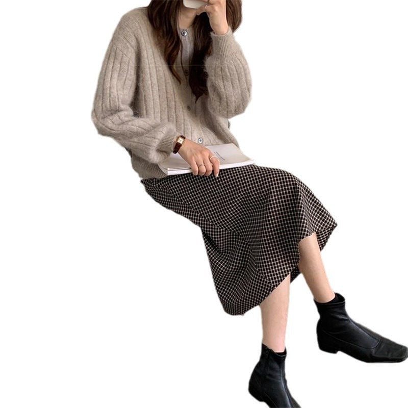 Damen Knopfstrickjacke Rippstruktur Kuschel Norvielle