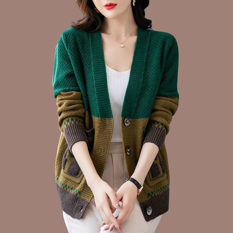Damen Strickjacke mit Zopfmuster und Taschen Norvielle