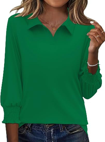Damen Poloshirt mit Rüschendetails Elegantes Design