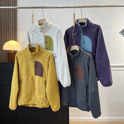Damen Fleecejacke Hochschließend Praktische Taschen Norvielle