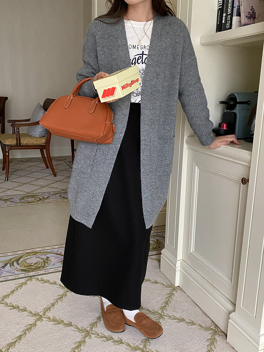 Damen Strickcardigan Leicht 2 Taschen Norvielle