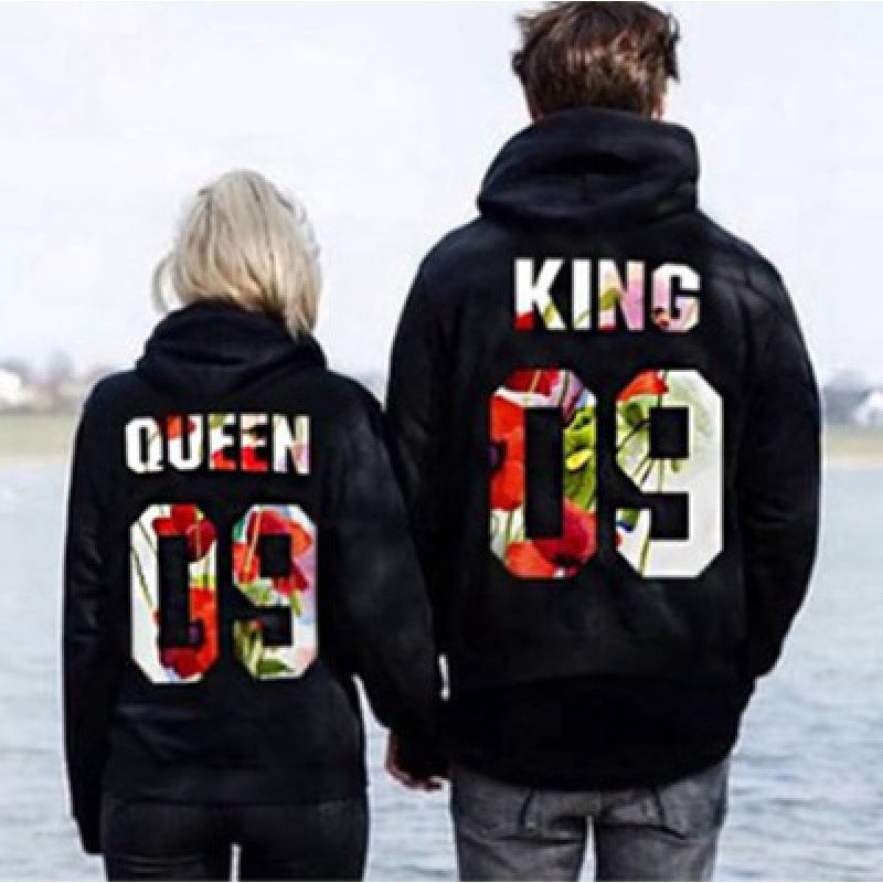 Damen Hoodie Florales Design Kapuze