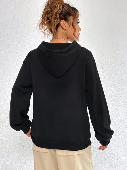 Damen Hoodie Oversized Urban Print Kapuze Norvielle