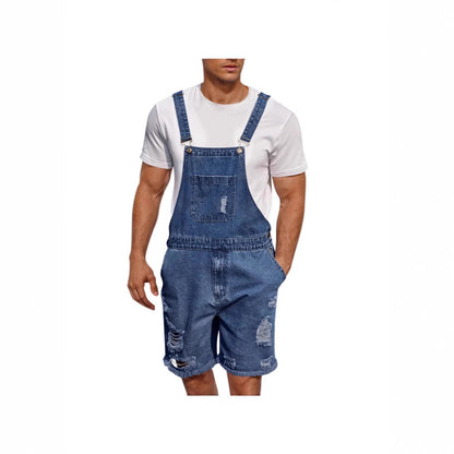 Herren Latzhose Denim Distressed