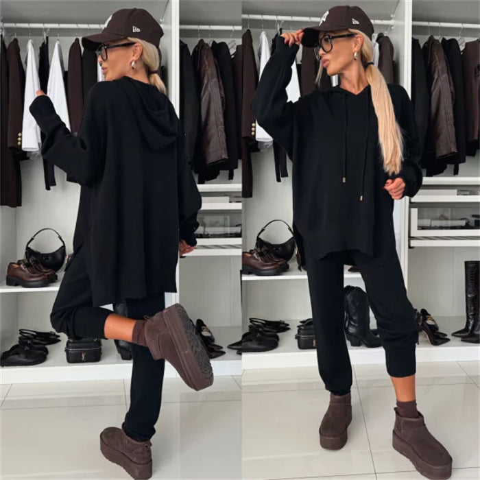 Damen Lounge-Set Oversized Kapuzenpullover Jogginghose Komfort