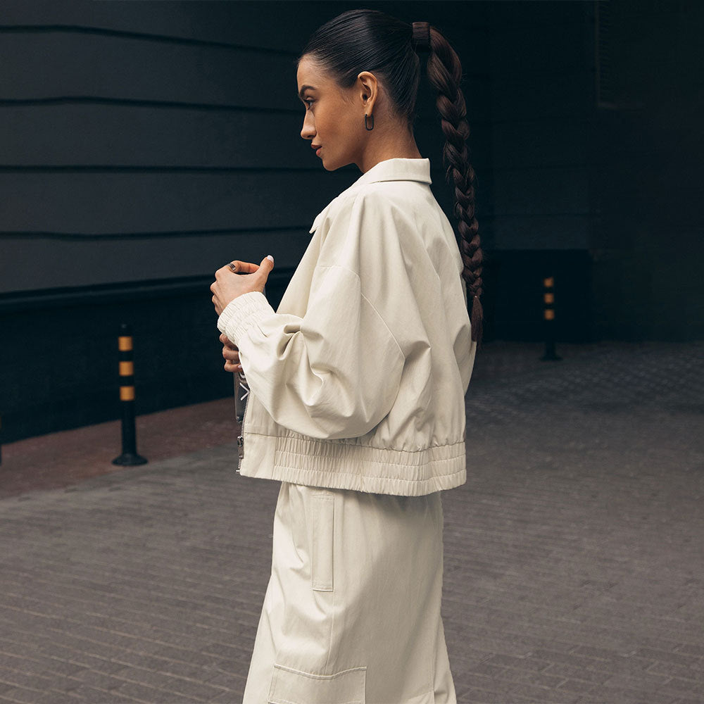 Damen Übergangsjacke Elastischer Bund Norvielle