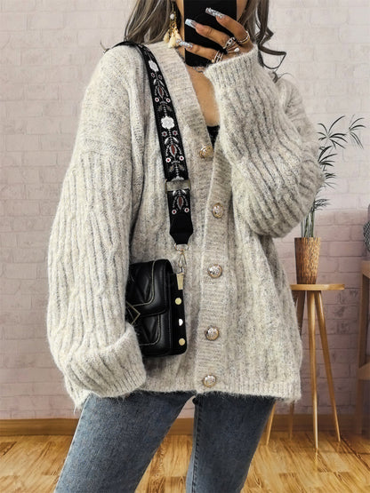 Damen Strickjacke mit Knöpfen Norvielle