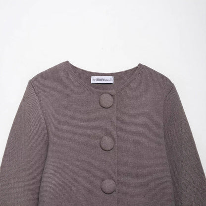 Damen Strickjacke Knopfdetails Norvielle