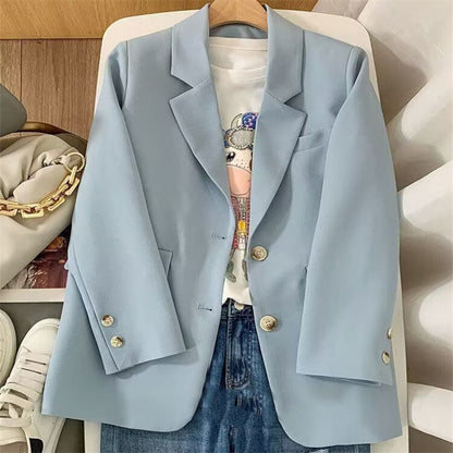 Damen Blazer Doppelter Knopfleiste Norvielle