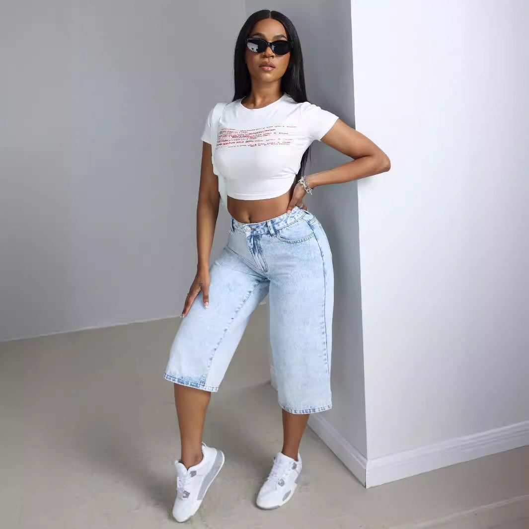 Damen Culotte Jeans Komfort Norvielle