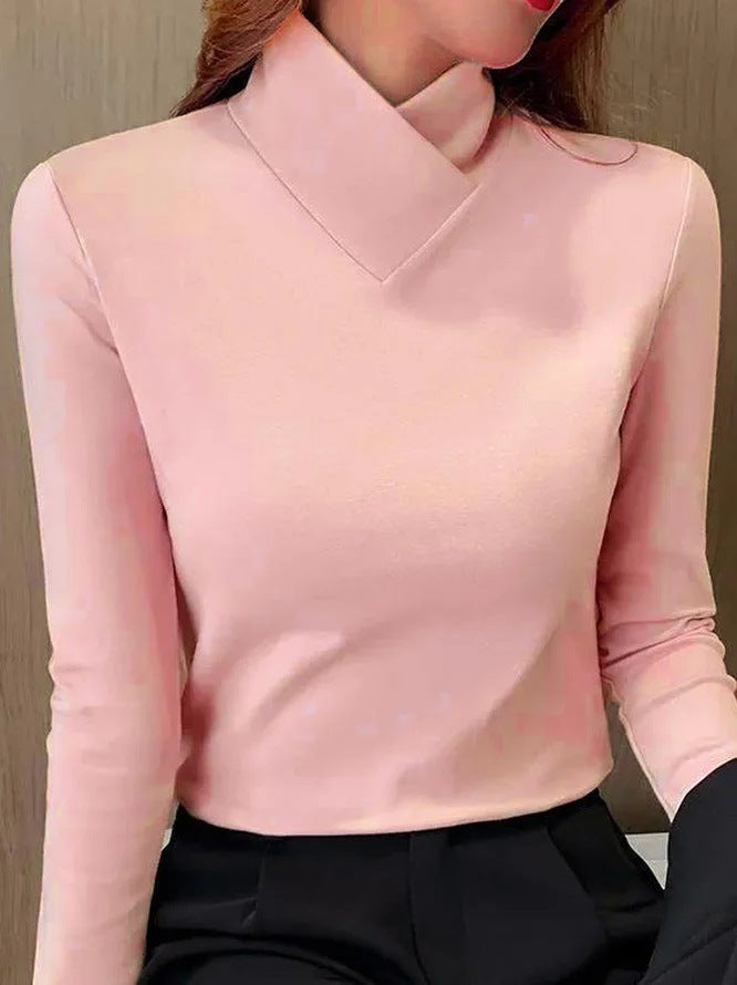 Norvielle Damen Rollkragenpullover Elegantes Design Hocher Kragen